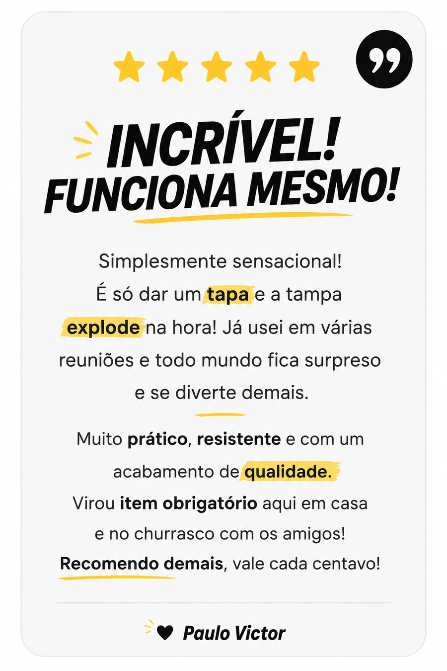 Avaliação de cliente SpocBeer 1